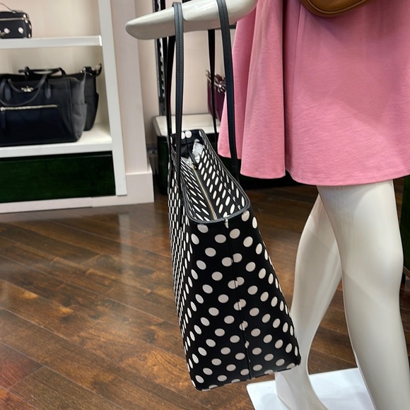 KATE SPADE SHORE STREET PICTURE DOT MARGARETA ZIP TOTE BLUE MULTI K6844 NWT $299 - Picture 2 of 16